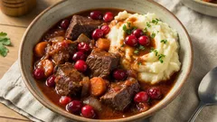 クランベリーソースの柔らかい牛肉：驚くほど美味しいレシピ